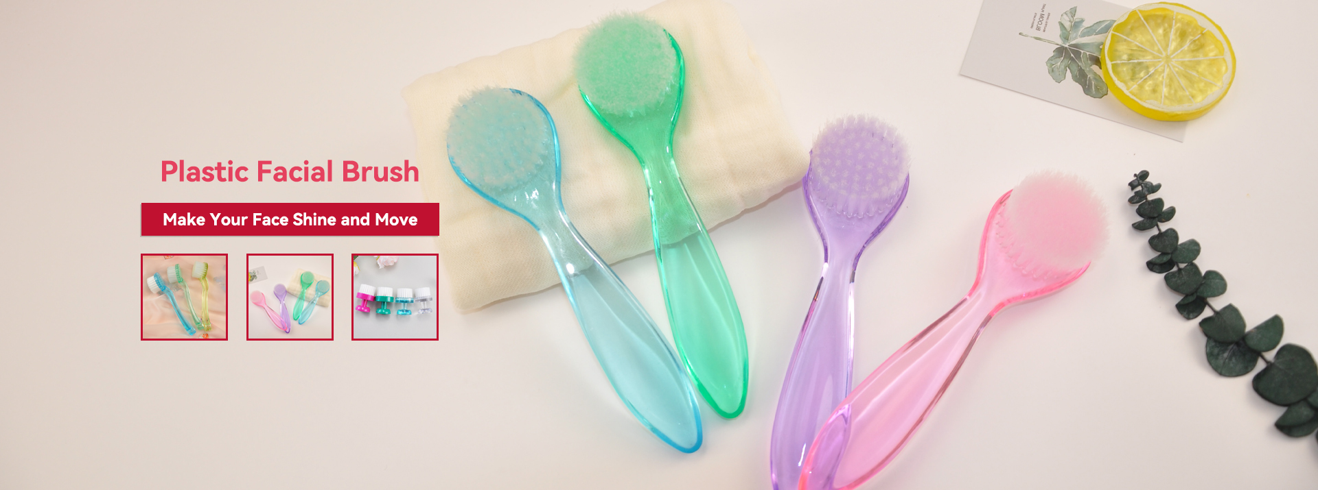Pincel facial de plástico chinês